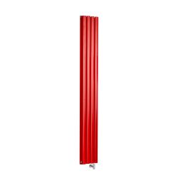 Milano x ECOSO Aruba - Electric Siamese Red Vertical Designer Radiator - Choice of Size and Wi-Fi Thermostat
