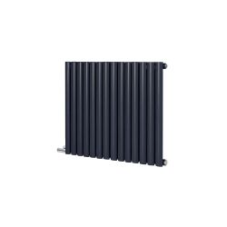 Milano x ECOSO Aruba Electric - Regal Blue Horizontal Designer Radiator - 635mm Tall - Choice of Size, Thermostat and Cable Cover