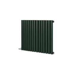 Milano x ECOSO Aruba Electric - Evergreen Horizontal Designer Radiator - 635mm Tall - Choice of Size, Thermostat and Cable Cover