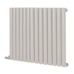 Milano Aruba Electric - Pearl White Horizontal Designer Radiator - 635mm Tall - Choice of Size, Thermostat and Cable Cover