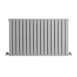 Milano Capri - Light Grey Flat Panel Horizontal Designer Radiator - 635mm x 1000mm (Double Panel)