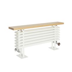 Milano Windsor Bench - Horizontal White Traditional Cast Iron Style Column Radiator with Seat - Choice of Size