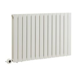 Milano Alpha - Electric Horizontal Designer Radiator - 635mm Tall - Choice of Size, Finish and Wi-Fi Thermostat - Plug-In and Hardwired Options