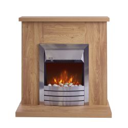 ECOSO Aura - Modern Inset Electric Fire with Fireplace Surround - Choice of Finish