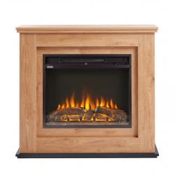ECOSO Fusion - Modern Black Inset 23" Electric Fire with Fireplace Surround - Choice of Finish