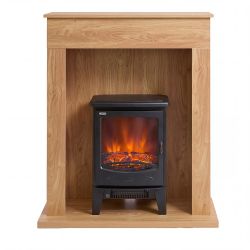 ECOSO Glow - Traditional Electric Stove with Fireplace Surround - Choice of Finish