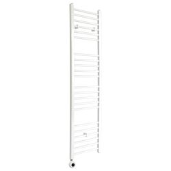 Milano x ECOSO Ive - Electric White Straight Heated Towel Rail - Choice of Size and Heating Element