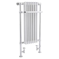 Milano Elizabeth - White and Chrome Traditional Heated Towel Rail - Choice of Size