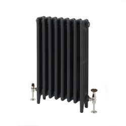 Milano Mercury - 4 Column Cast Iron Radiator - 960mm Tall - Farrow & Ball Railings Grey - Multiple Sizes Available