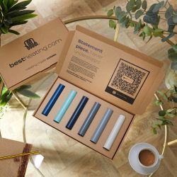 Milano - Coloured Radiator Sample Box - A Selection of Blue Finishes