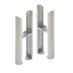Milano Windsor - Traditional 2 Column Windsor Radiator Feet - Metallic Silver