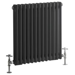 Milano Windsor - Anthracite Traditional Horizontal Double Column Radiator - Choice of Size