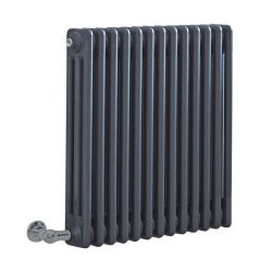 Milano x ECOSO Windsor - Traditional Anthracite Horizontal Triple Column Electric Radiator - with Choice of Size and Wi-Fi Thermostat