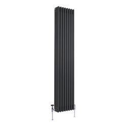 Milano Windsor - Vertical Four Column Anthracite Traditional Radiator - 1800mm x 380mm