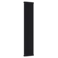 Milano Windsor - Black 1800mm Traditional Vertical Double Column Radiator - Choice of Size and Feet