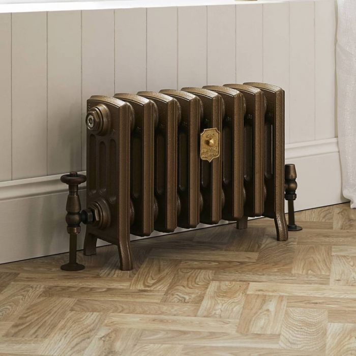 Milano Isabel - Cast Iron Radiator - 357mm Tall - Burnt Gold - Multiple Sizes Available