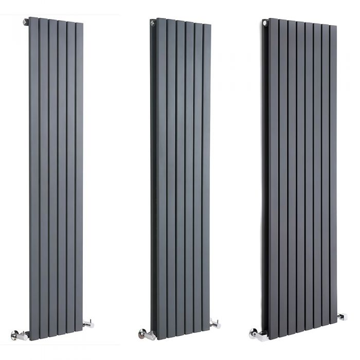 Milano Capri - Anthracite Flat Panel Vertical Designer Radiator - Various Sizes
