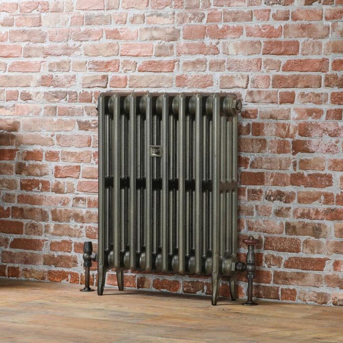 Milano Alice - Classic Cast Iron Column Radiator - 660mm Tall - Antique Brass - Multiple Sizes Available