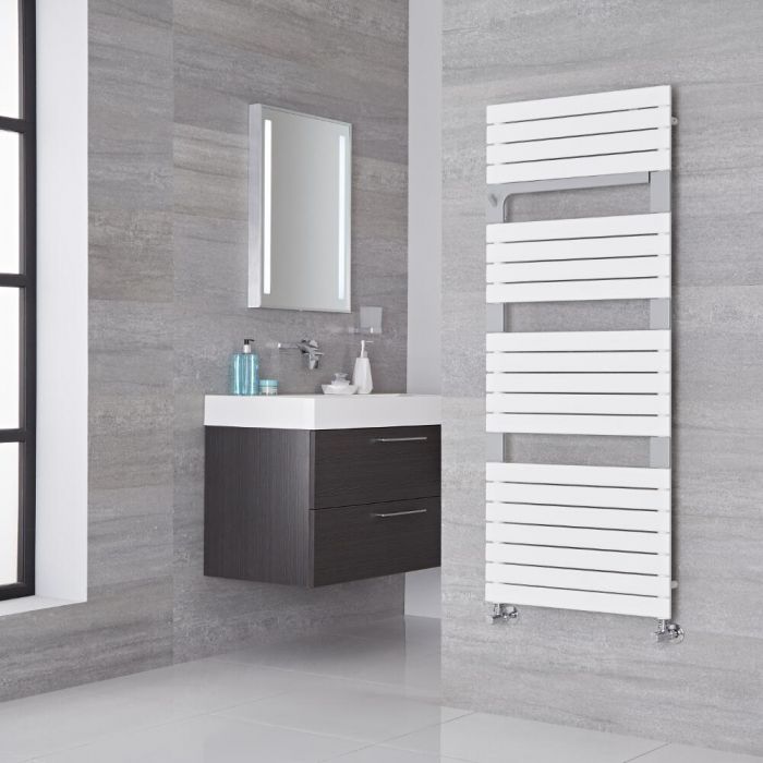 Lazzarini Way - Torino - Mineral White Designer Heated Towel Rail - 1360mm x 550mm
