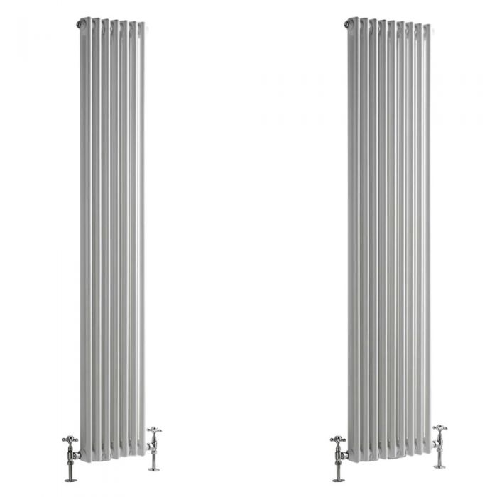 Stelrad Regal - Vertical Double Column White Traditional Cast Iron Style Radiator - Choice of Size