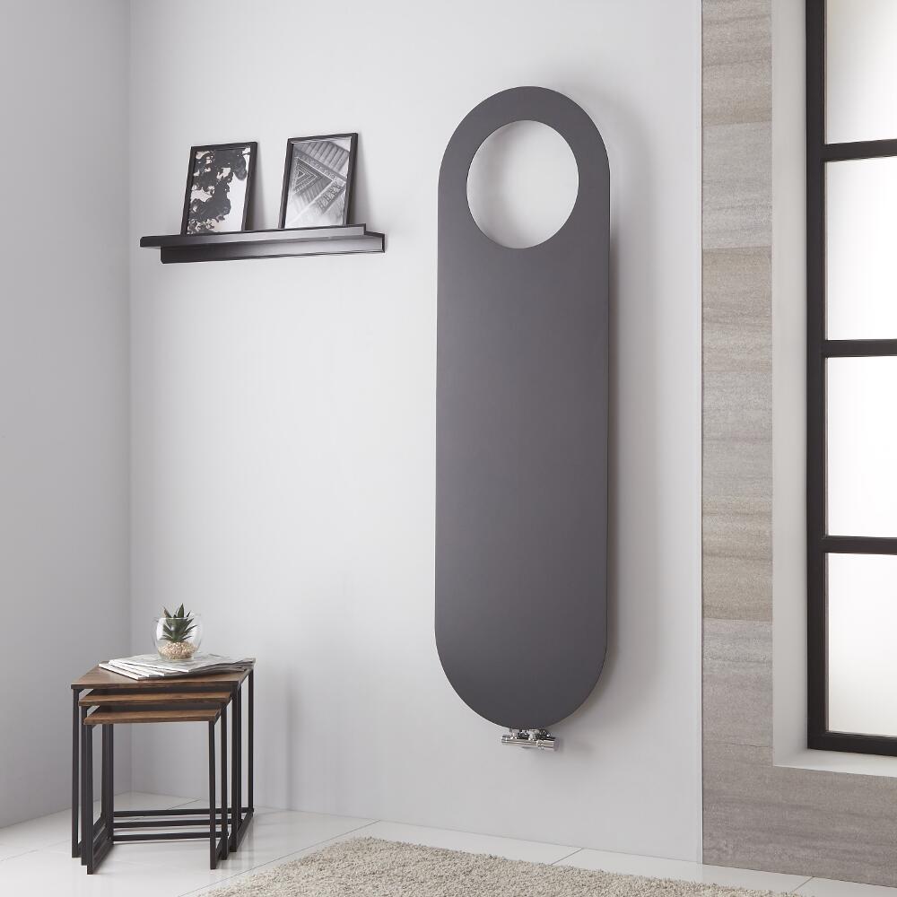 Lazzarini Way - Vulcano - Anthracite Vertical Designer Radiator - 1595mm x 490mm