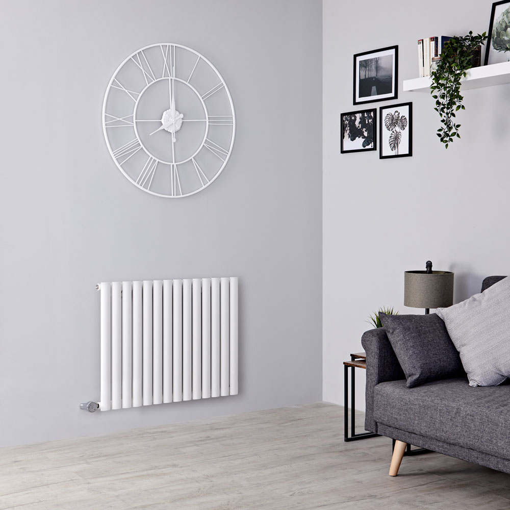 Milano Aruba Electric - White Horizontal Designer Radiator 635mm x 834mm