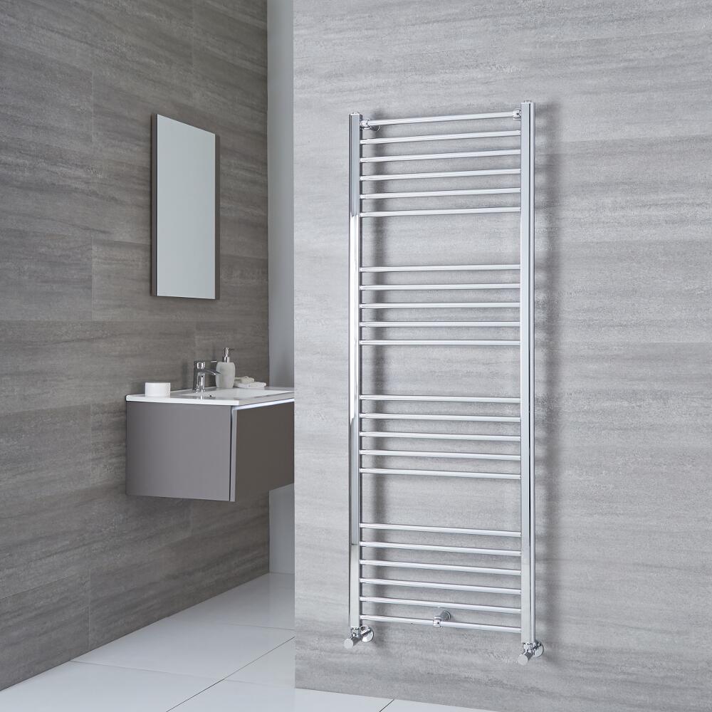 Milano Eco - Flat Chrome Heated Towel Rail 1600mm x 500mm