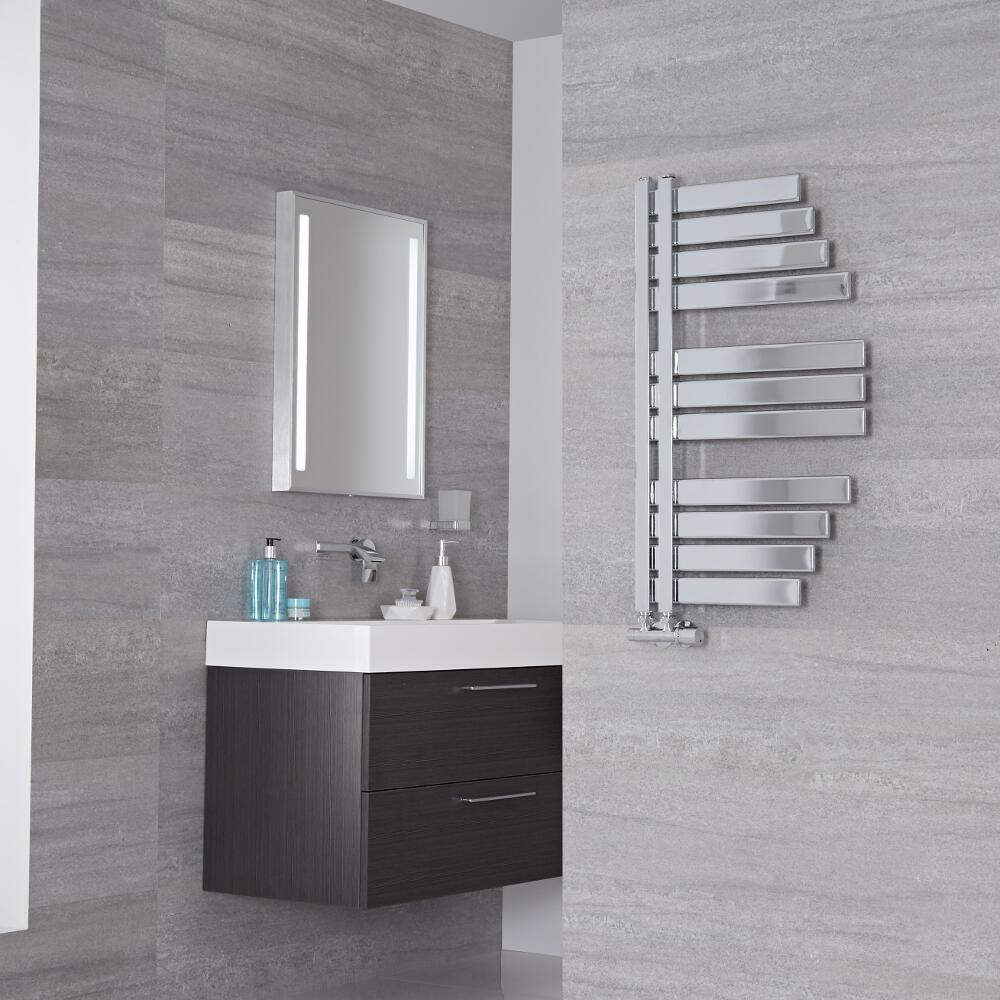 Lazzarini Way - Spinnaker - Chrome Designer Heated Towel Rail - 800mm x 463mm