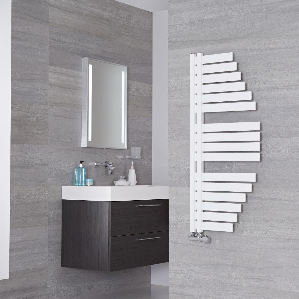 Lazzarini Way - Spinnaker - Mineral White Designer Heated Towel Rail - 1100mm x 483mm