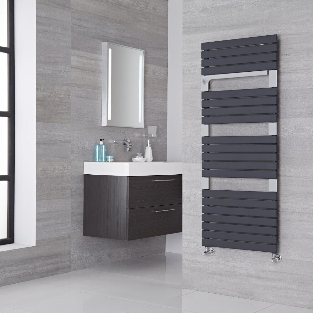 Lazzarini Way - Torino - Anthracite Designer Heated Towel Rail - 1360mm x 550mm