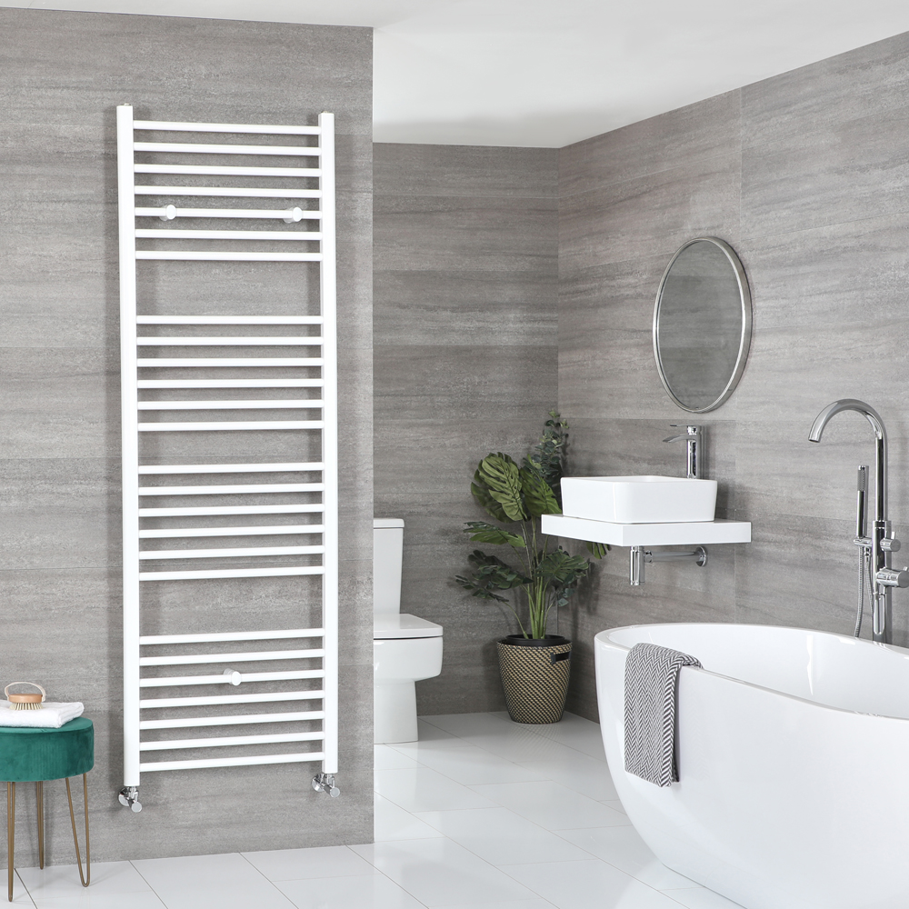 Milano Ive - Flat White Heated Towel Rail 1800mm x 600mm