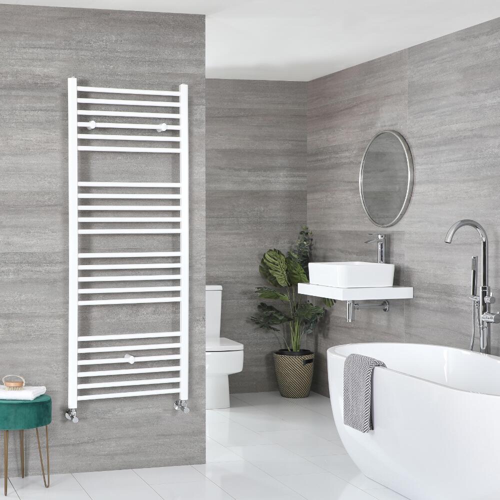 Milano Ive - Flat White Heated Towel Rail - Various Sizes