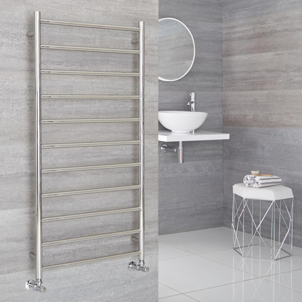Milano Esk - Stainless Steel Flat Heated Towel Rail - 600mm x 1200mm