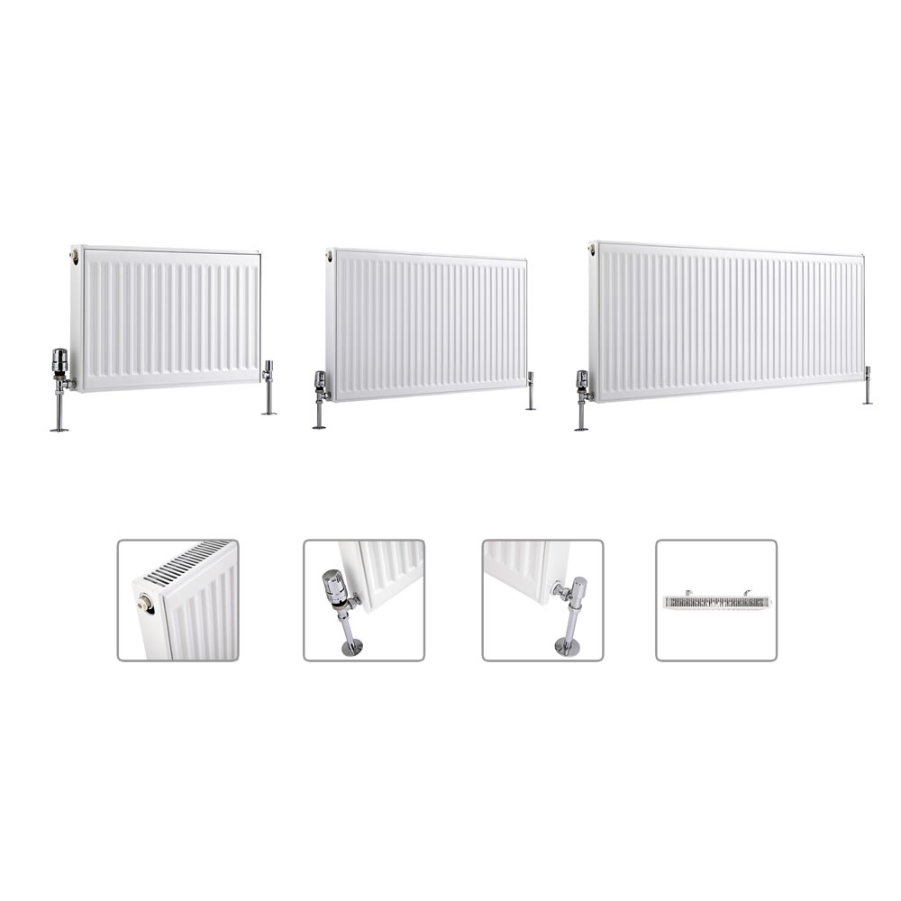 Milano Compact - Type 21 - Double Panel Plus Radiator - Multi Sizes Available
