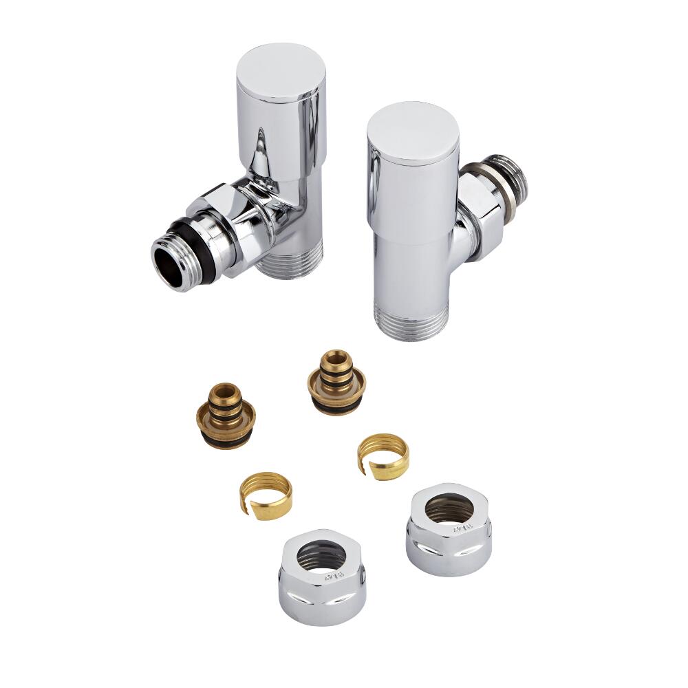 Chrome 3/4'' Male Thread Valves with 16mm Multi Adapters