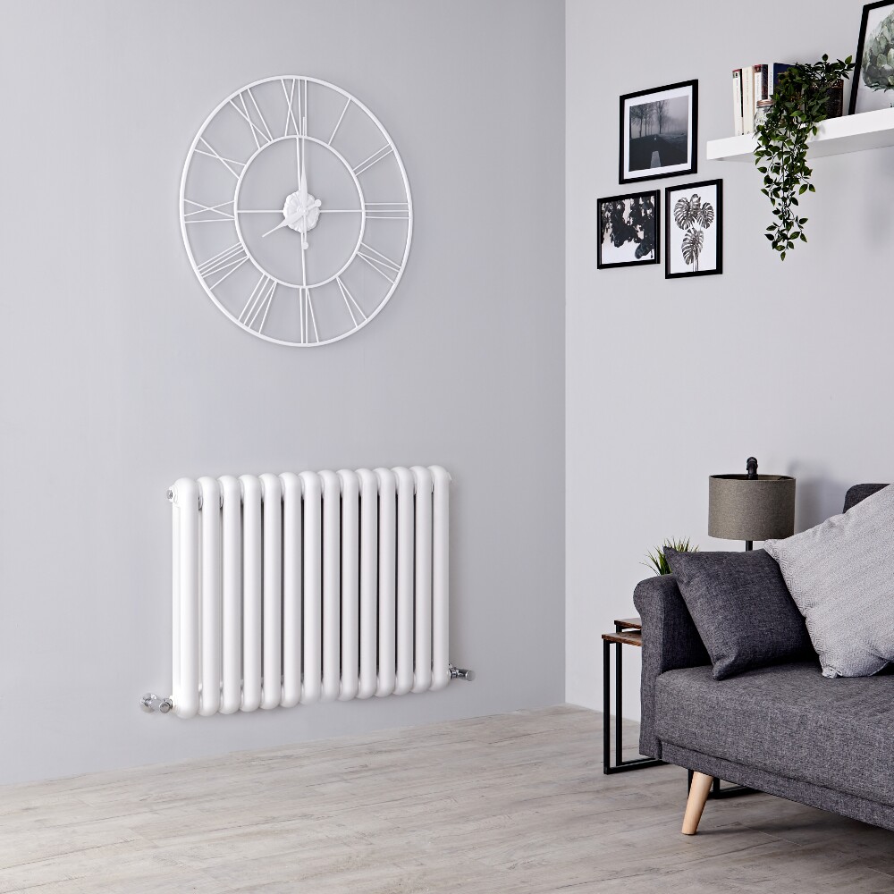 Milano Urban - White Horizontal Double Column Radiator 635mm x 863mm