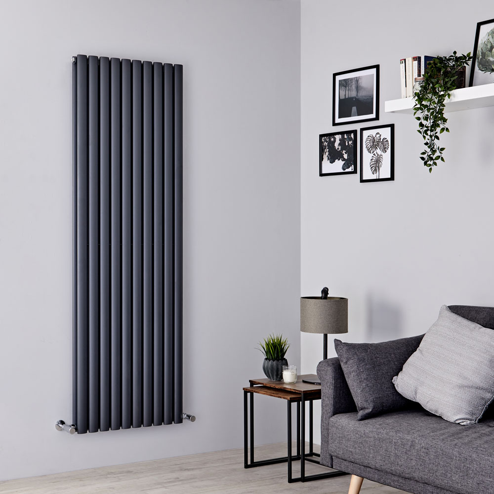 Milano Aruba - Anthracite Vertical Designer Radiator 1780mm x 590mm (Double Panel)