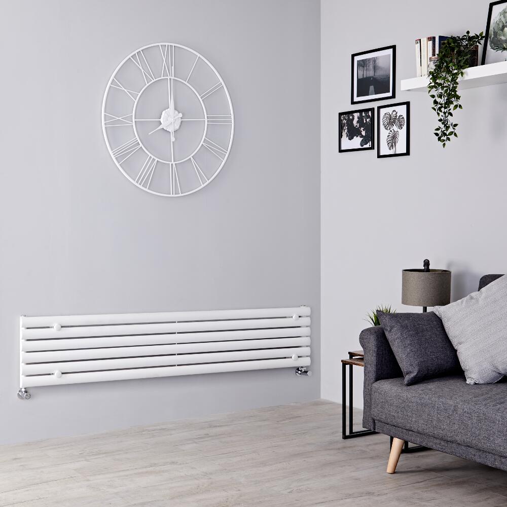 Milano Aruba - White Horizontal Designer Radiator 354mm x 1780mm