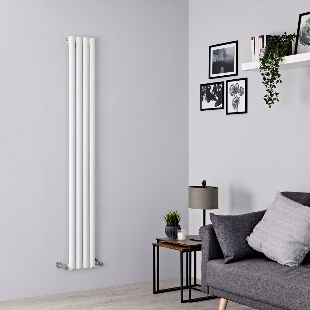 Milano Aruba Slim - White Space-Saving Vertical Designer Radiator 1780mm x 236mm