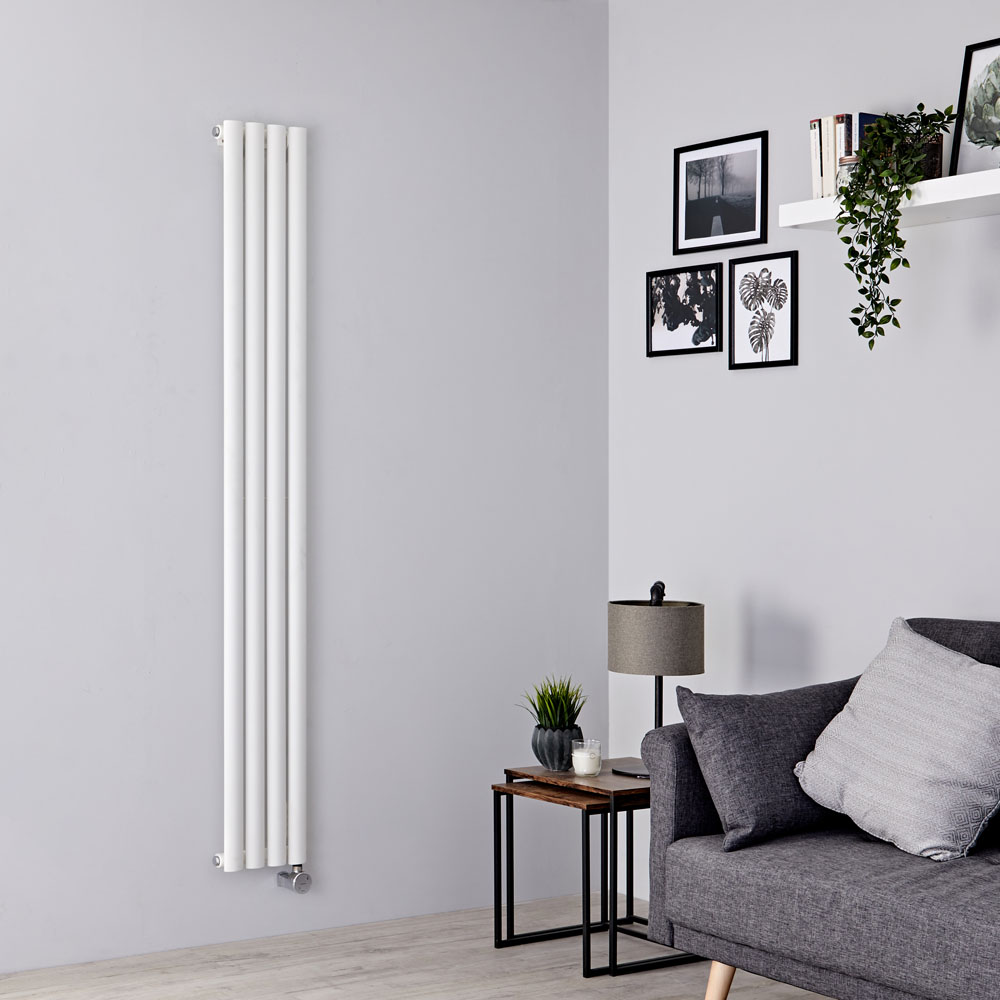 Milano Aruba Slim Electric - White Space-Saving Vertical Designer Radiator 1780mm x 236mm