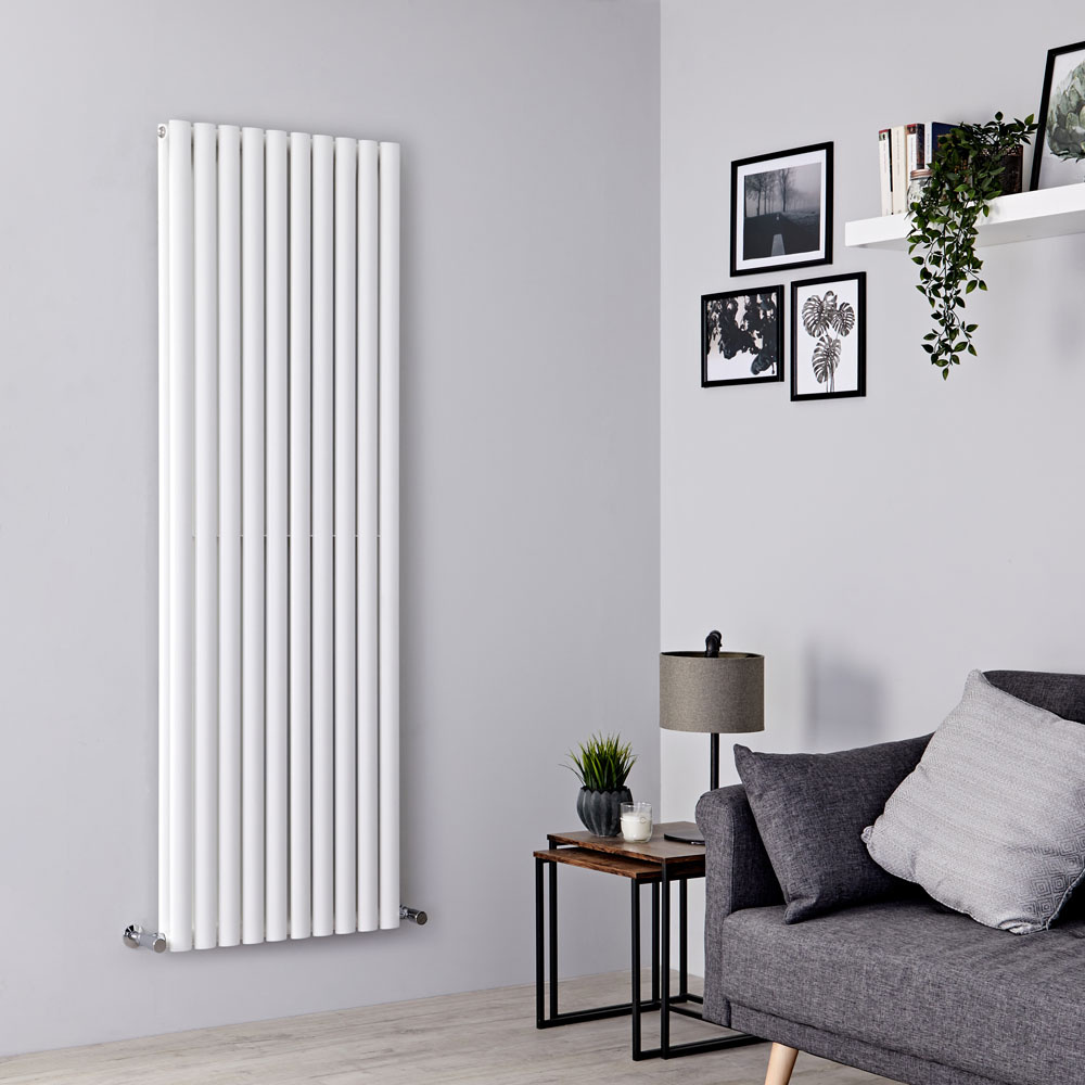 Milano Aruba - White Vertical Designer Radiator 1780mm x 590mm (Double Panel)