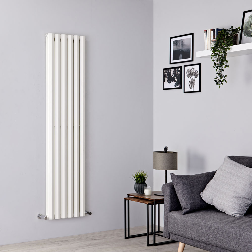 Milano Viti - White Vertical Diamond Double Panel Designer Radiator 1780mm x 420mm