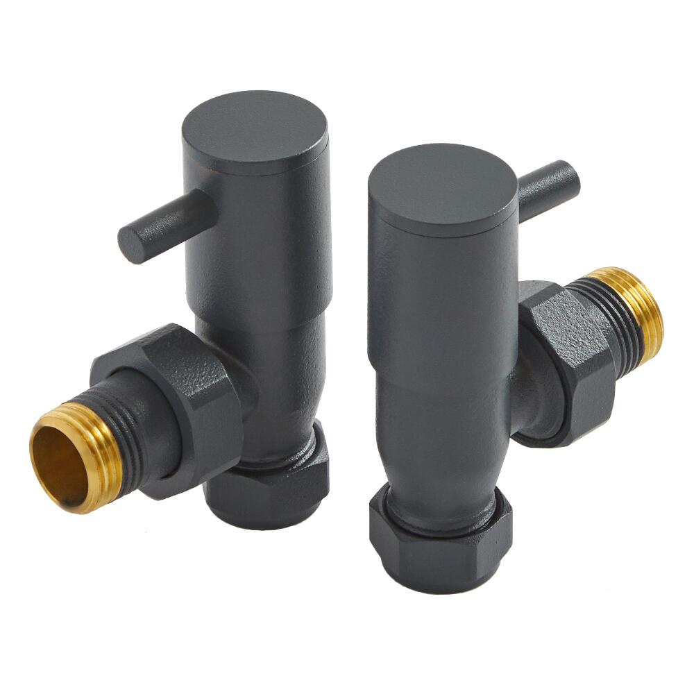 Milano - Anthracite Angled Radiator Valves