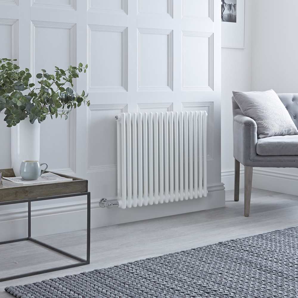 Milano Windsor - Traditional White 2 Column Electric Radiator 600mm x 785mm (Horizontal)