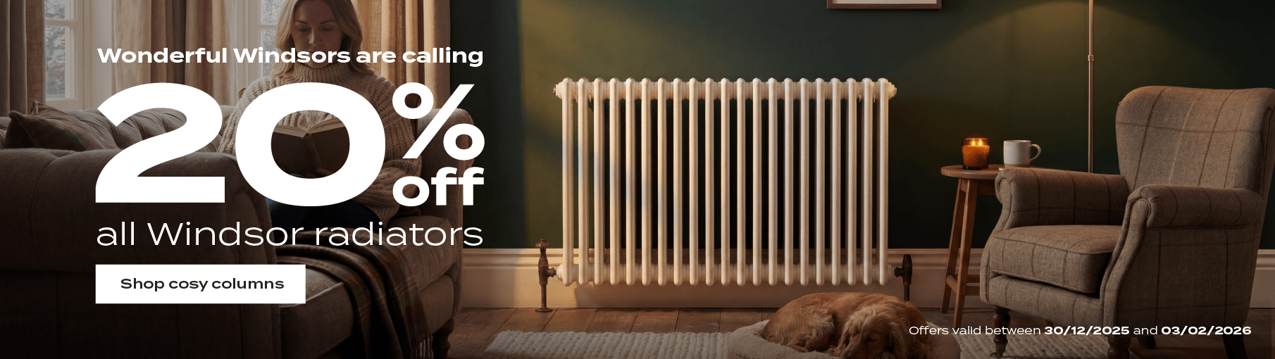 20% off all Windsor traditional column radiators