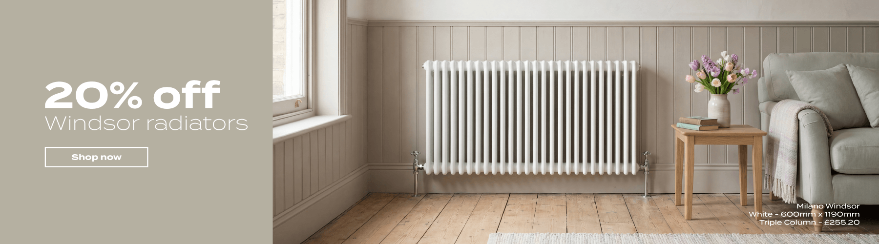 Timeless style. Reliable warmth. Shop column radiators from £109.00 | Explore the collection