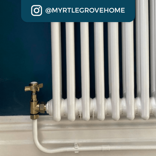  Customer  image featuring a traditional radiator valve on a white traditional radiator